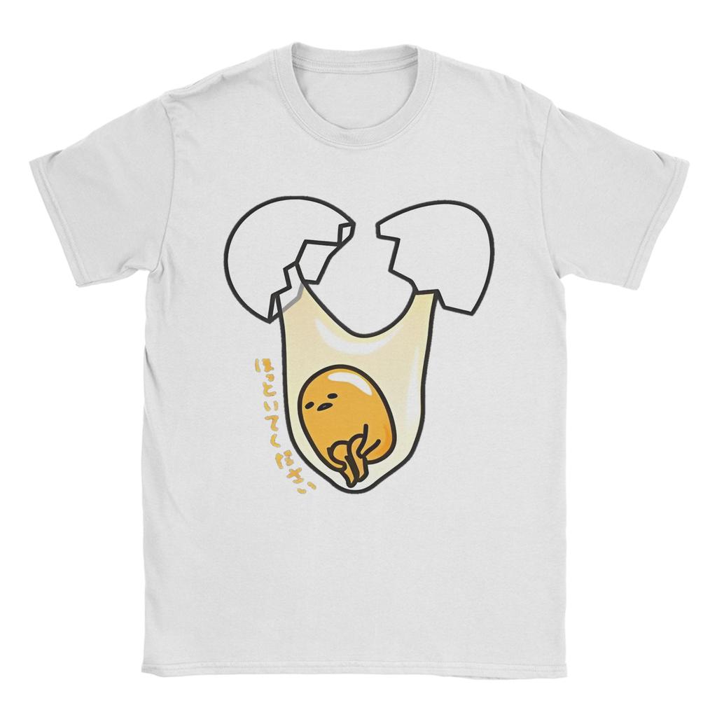 Retro Cute Gudetama Design  Tshirts Unisex Round Neck Short Sleeve Tops  Cotton Summer Clothes