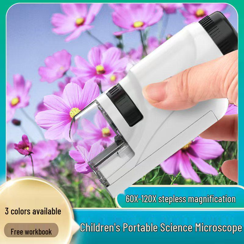Tragbares Outdoor-Mikroskop-Set für junge Wissenschaftler: Lehrreiche praktische Experimente für Grund- und Sekundarschüler
