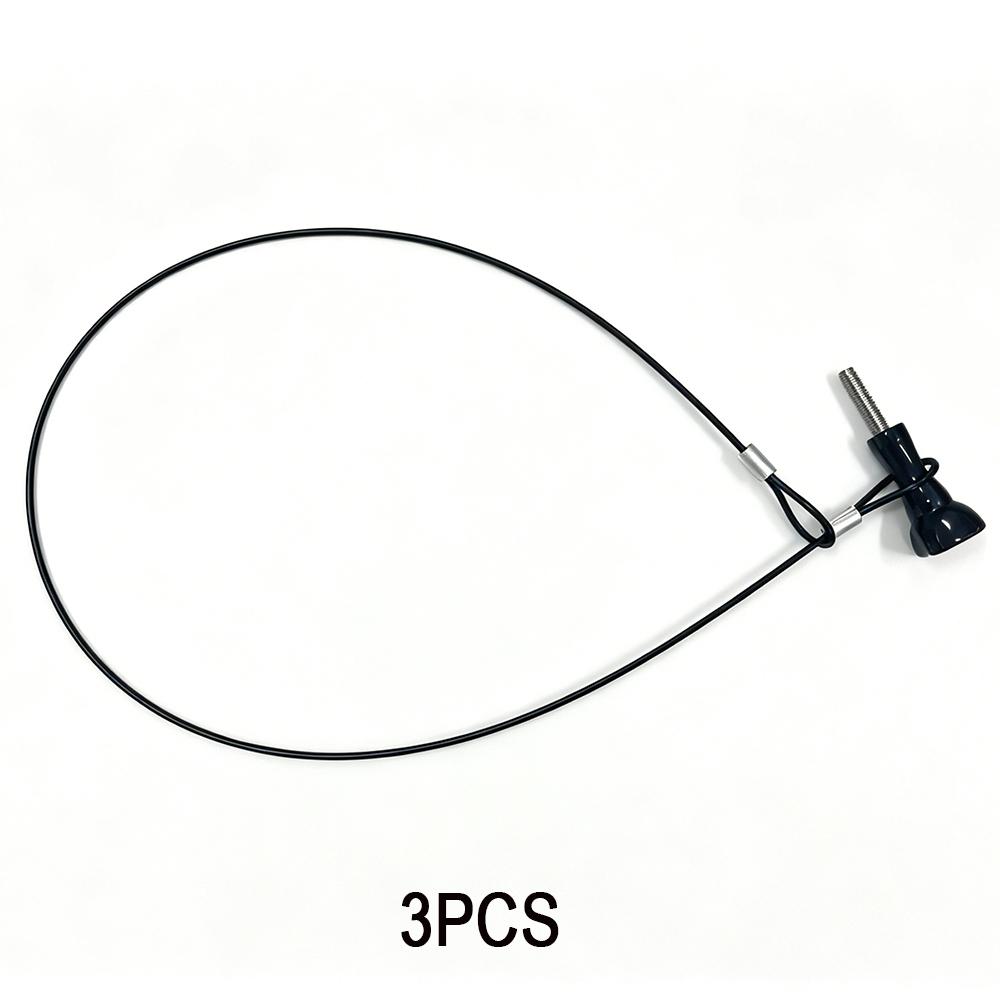Laccio di Sicurezza Nero in Acciaio Inossidabile da 60CM Corda di Sicurezza Anti-Caduta Accessorio per Fotocamera Sportiva Per GoPro 13 12 11 10 9 8 Insta360 X4 DJI OSMO Action 4
