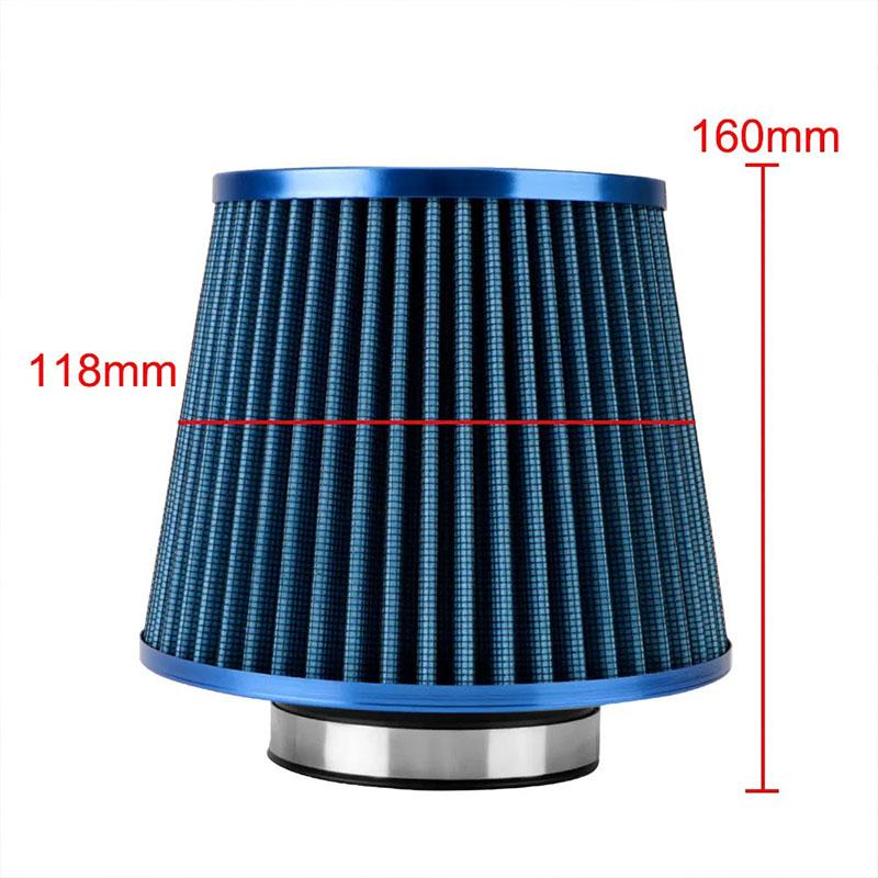 Αντικατάσταση κώνου εισαγωγής κρύου αέρα 3" 76 mm Φίλτρο ξηρού αέρα που πλένεται με σφιγκτήρα