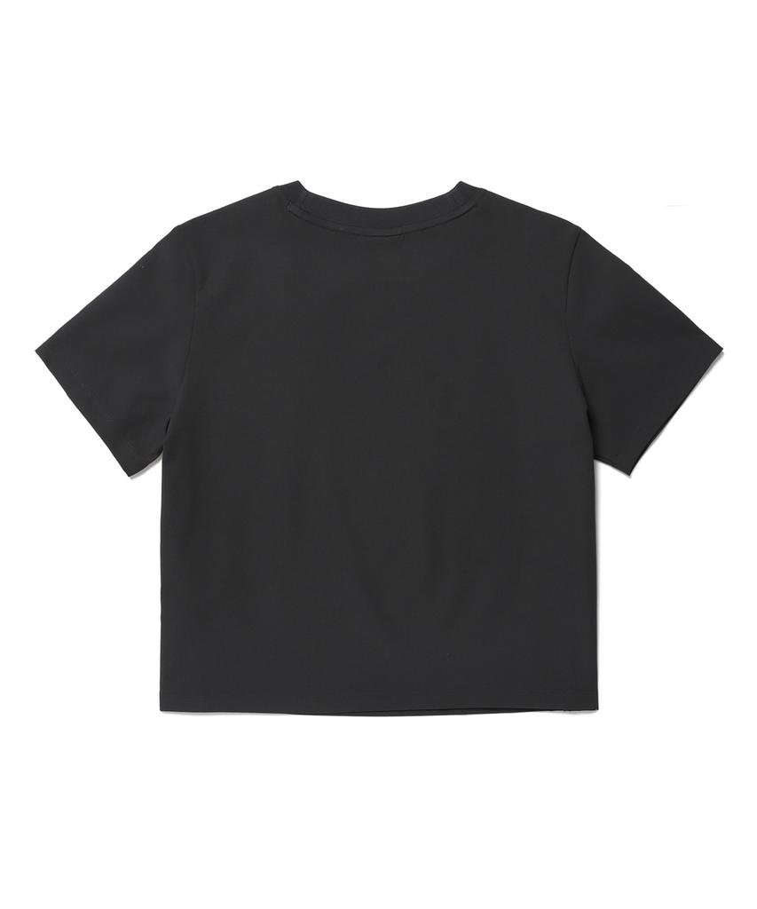 SNOWPEAK APPAREL Classic Women'S Round Neck Short Sleeve T-Shirt (S26Mwtts15) Black