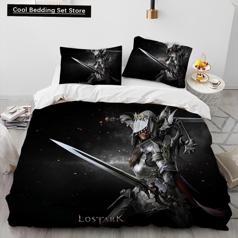 3D Lost ARK Game Gamer Cartoon Comforter Bedding Set,Duvet Cover Bed Set Quilt Cover Pillowcase,king Queen Size Bedding Set Kids