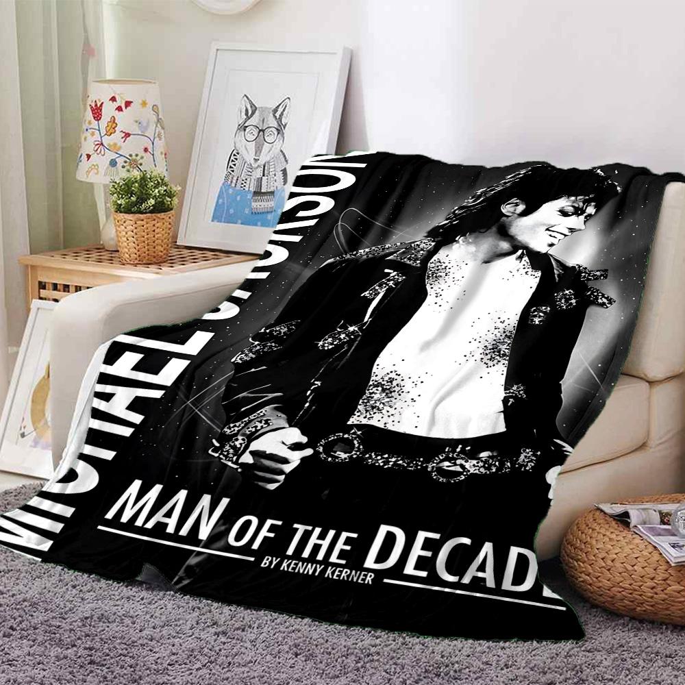 1pc Michael Jacksons Versatile Looks Flannel Blanket,Ultra Soft Warm Plush Throw for Home Bedroom Bed Sofa Cover Camping Picnic Gift Y72413