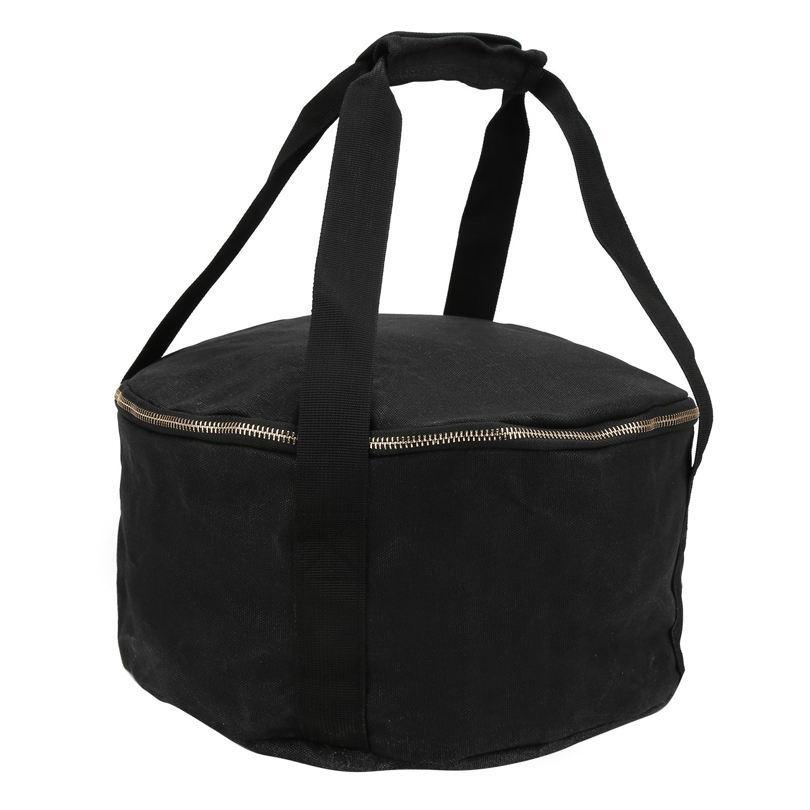 

Camping Pot Storage Bag Travel Portable Dustproof Cast Iron Pan Stoves Carry Bag for PicnicBlack чорний
