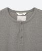 MOONSUN 02 M.C For Men, Henley Neck Ribbed T-Shirt / Gray