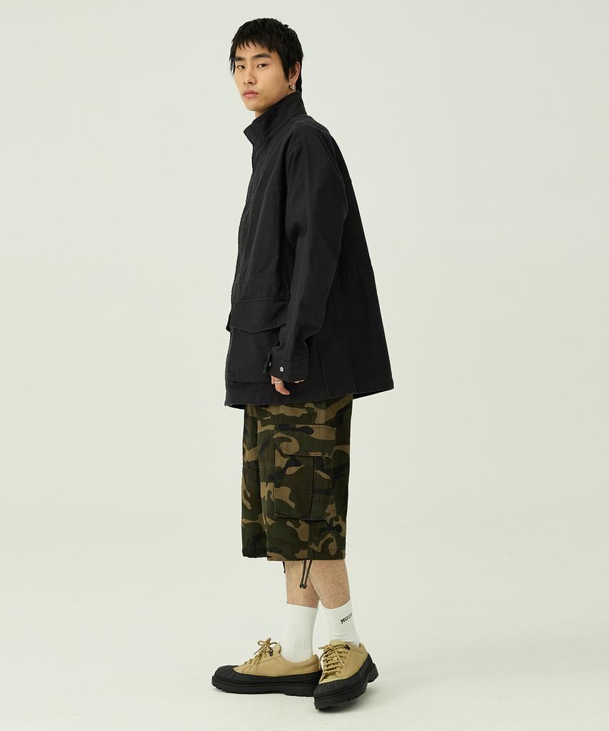 Magoodgan Safari 5311 Satin Cotton Oversized Khaki Field Jacket