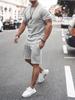 European and American 3D digital printing men's summer short-sleeved beach pants set trendy T-shirt set, manufacturer