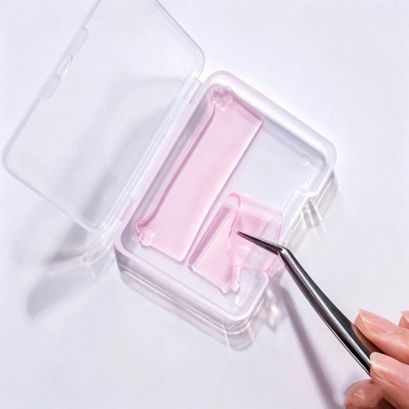 1 Pair Bear Ear Eyelash Perm Pads Reusable Silicone Lash Lifting Curling Strips Soft Under Eye Pads For Eyelash Perm Makeup Tool