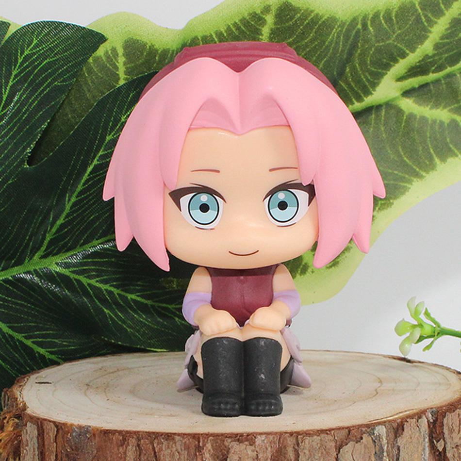 New Naruto Anime Q Version Uchiha Sasuke Kakashi Action Figure Namikaze Minato Gaara Statue Collection GK Model Gift Toys