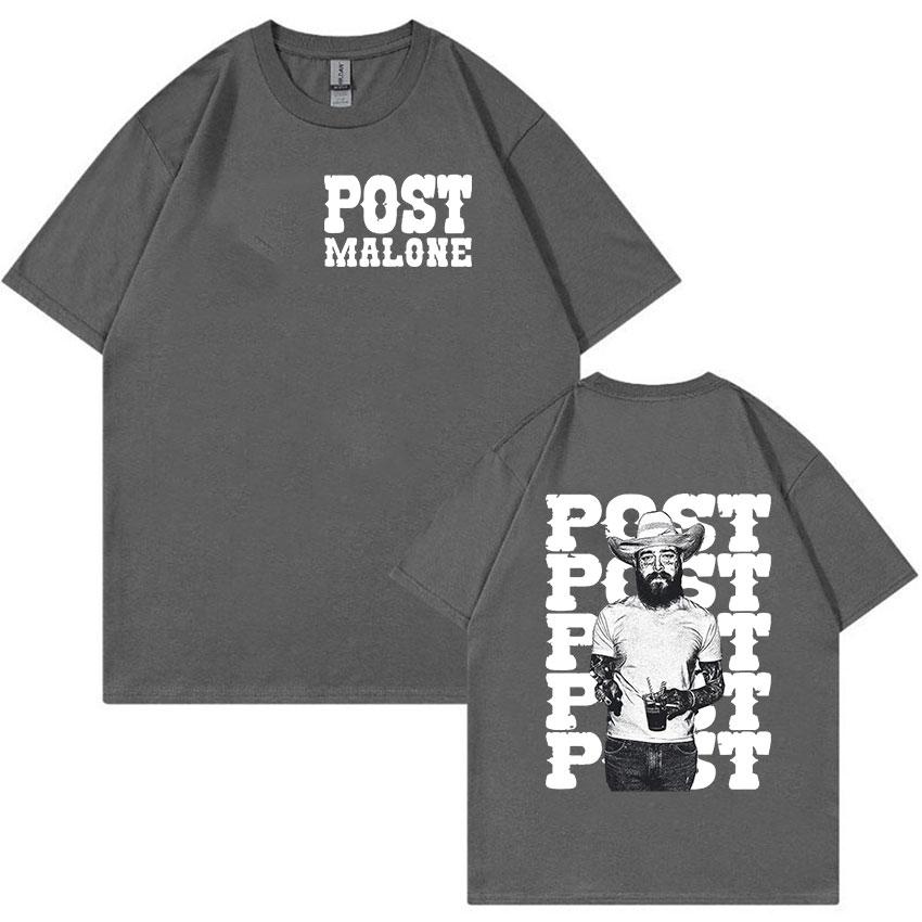 Rapper P-Posts M-Malones Graphic TShirts Men's Hip Hop Fashion Short Sleeve T-shirt Retro Gothic Clothing Unisex Cotton Tees