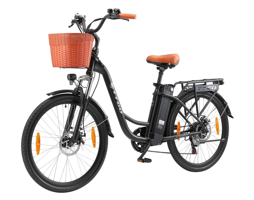 TTGO YY-26ST Elektrofahrrad 250W Motor 36V14.5Ah Akku Höchstgeschwindigkeit 25km/h Maximale Reichweite 60-75km Shimano 6-Gang City Pendel Ebike