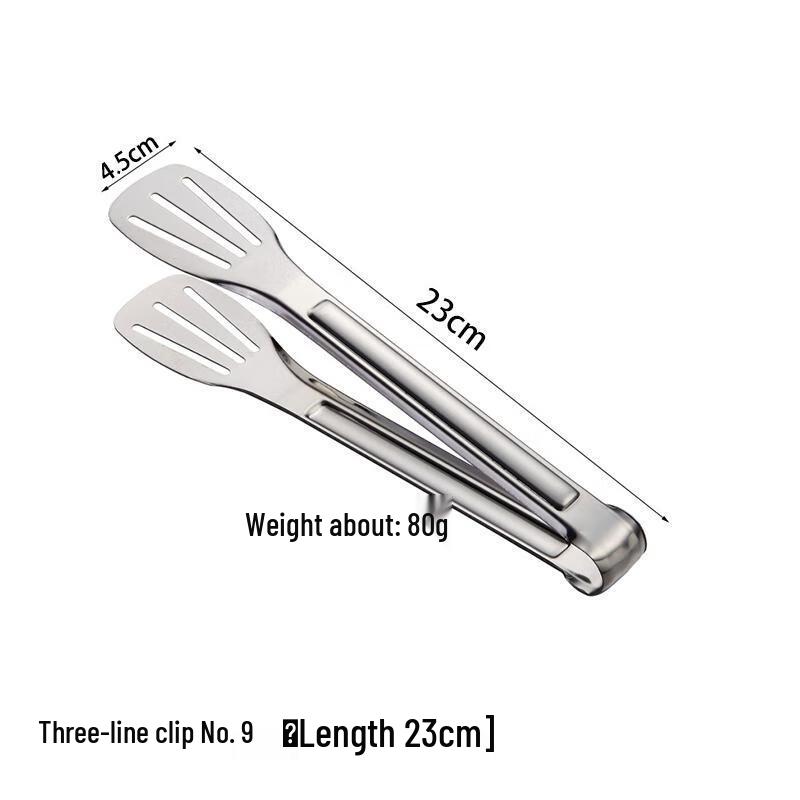 

HANDUNYOU 9-inch Stainless Steel Food Tongs (10-Pack)