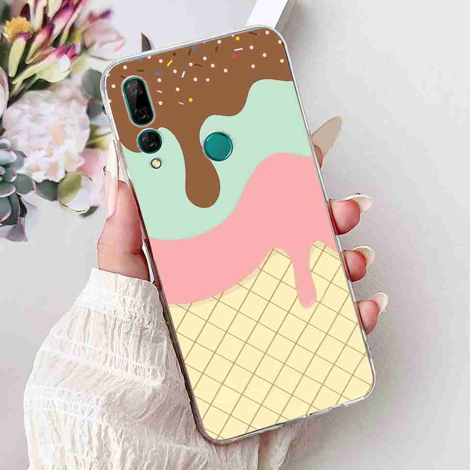 For Huawei Y9 Prime 2019 6.59" Case Soft Silicone Fashion Flowers TPU Cover For Huawei y9 Prime 2019 STK-L21 Bumper Shell Coque