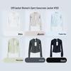Women's Slim Fit Reflective Sports Jacket - Lightweight Nylon Spandex, Stand-Up Collar for Summer Outdoor Activities