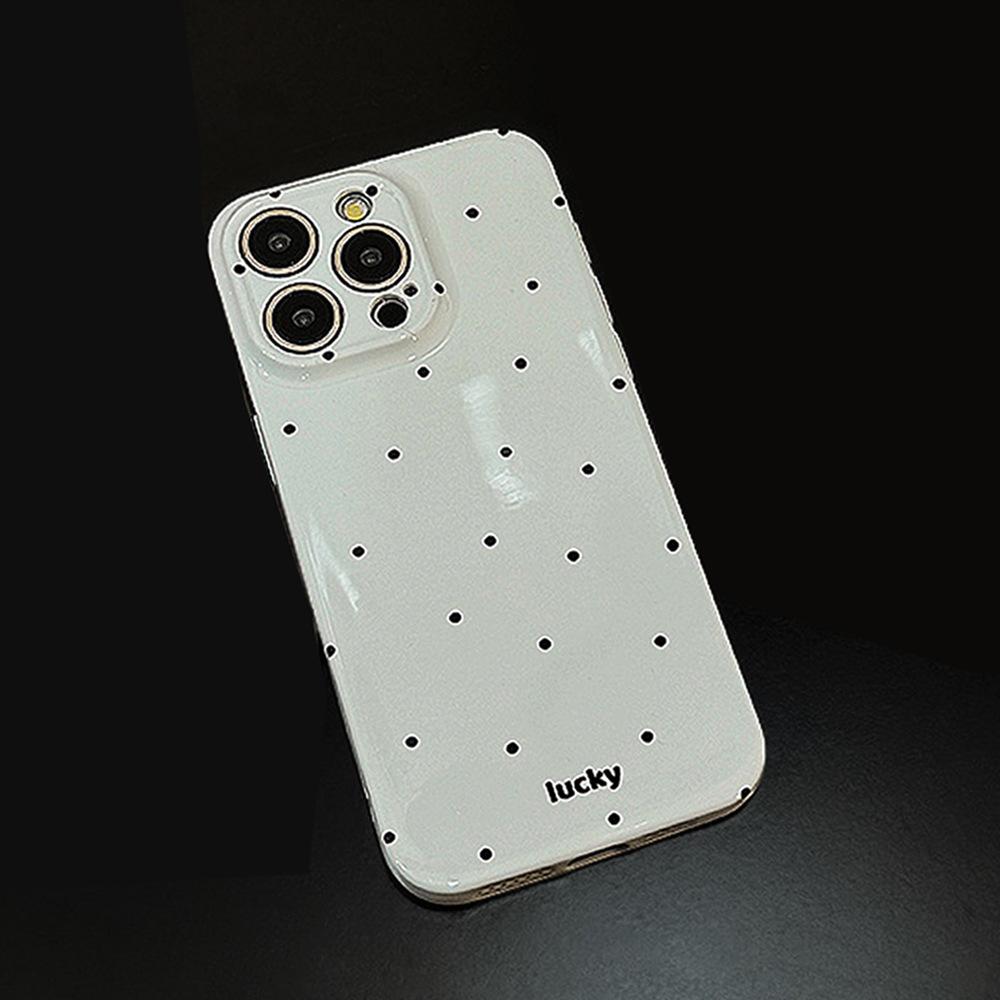 Korean Ins Wave Point Cat Stand for IPhone 16 Phone Case for Apple 15Pro Max Film 13 Soft 17