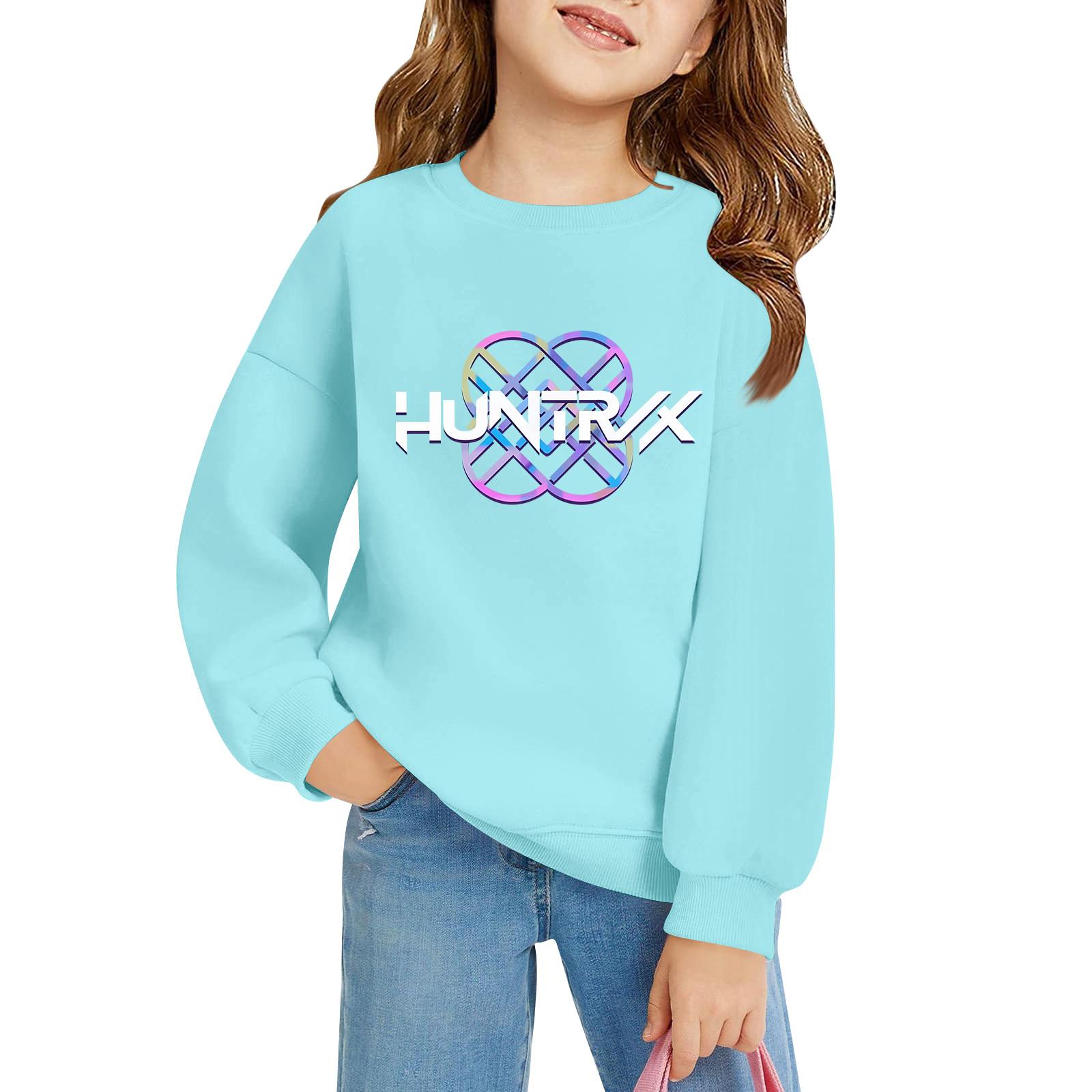 

Kids Long Sleeve Loose Pullover Letter Printed Round Neck Sweatshirt 100