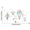 Watercolor Animals Hot Air Balloon Clouds Wall Stickers Blue Color for Kids Room Baby Nursery Room Wall Decals Boy Room Stickers