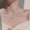 S925 Moonstone Flower Necklace - Women's Fashion, Light Luxury, Elegant Collarbone Chain