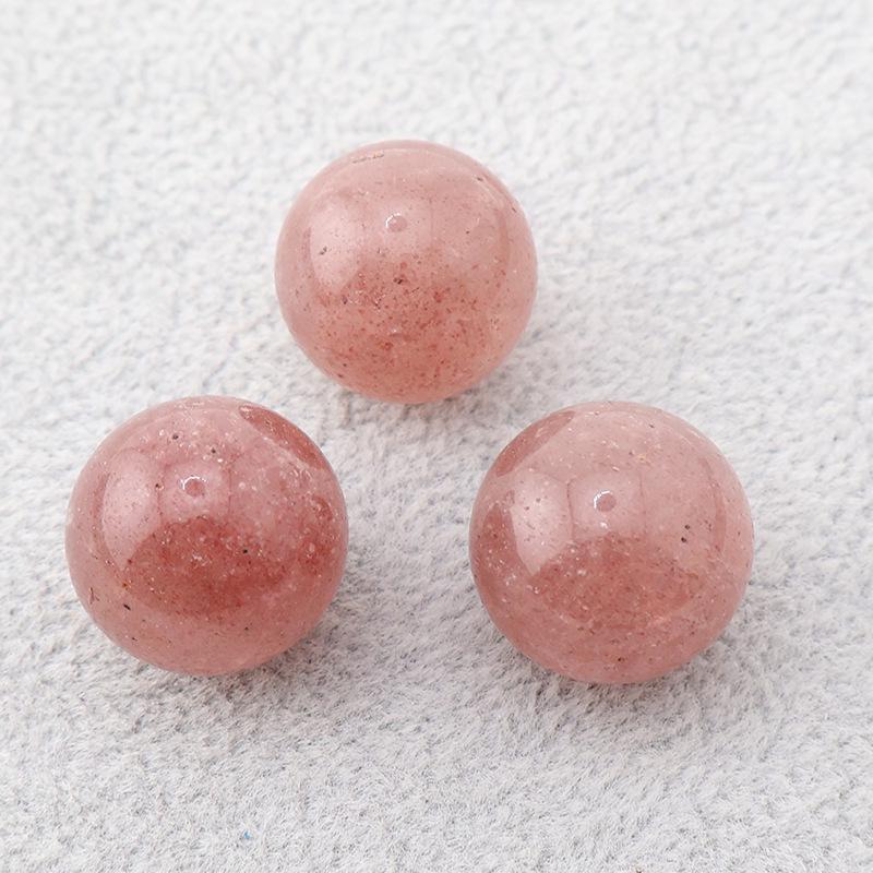 16mm Natural Crystal Agate Round Beads, Holeless, Optional Holes for DIY Ornaments