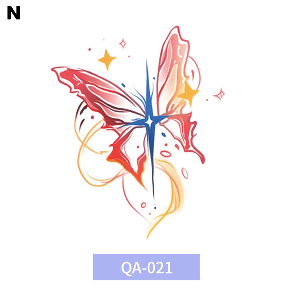 Barevné tetovací nálepky motýlů Vodotěsné Dlouhotrvající Roztomilé Japonské Dopamin Omyvatelné Tetování St G1S6