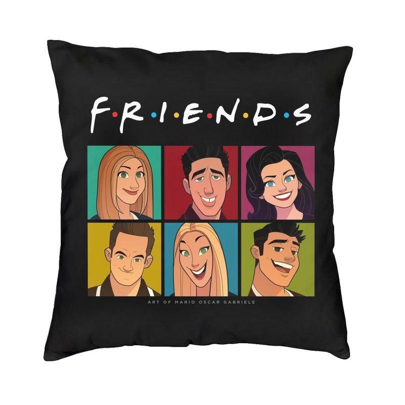 Friends Classic TV Show Cushion Cover Doublesided Print Throw Pillow Case for Sofa Custom Pillowcase Decoration 30x30cm 12x12in