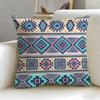 Ikat Pattern Cushion Cover Soft & Easy-Wash Pillow Case – Versatile For Couch, Bed, Travel And Office