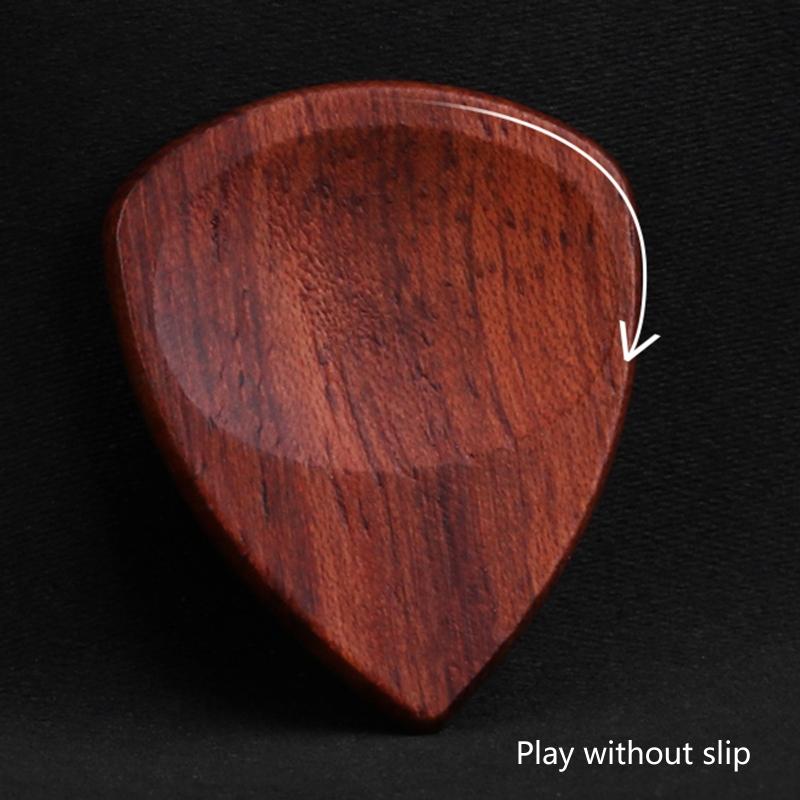 Wood Acoustic Guitar Pick Plectrum Hearted Shape Picks Wood, Handmade, Groove Design,Excellent Gift