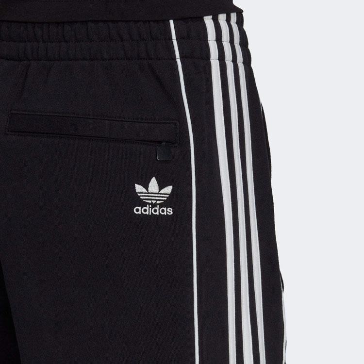 Adidas Originals Rekive Letter Logo Embroidered Striped Color Block Drawstring Sports Shorts Men Shorts Black HK7307