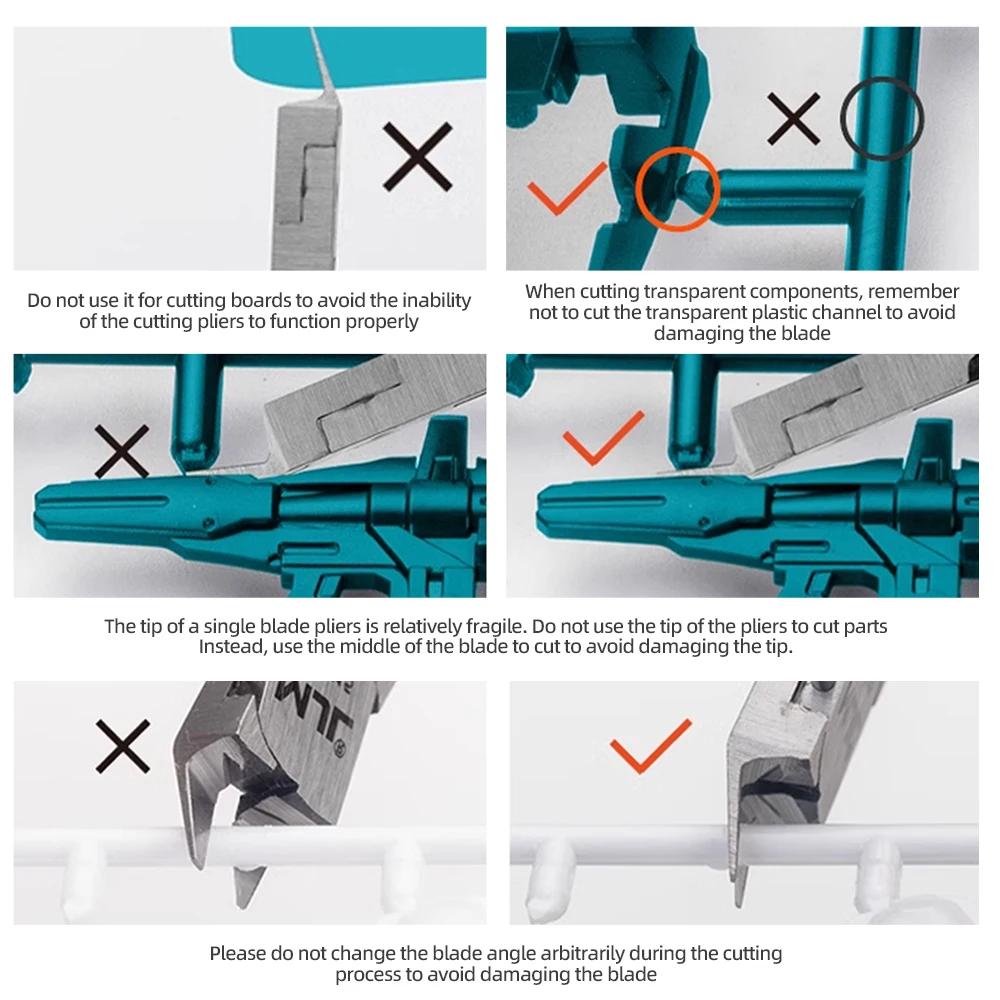 MJL M-1942 Model Pliers Non-slip Grip Sprue Cutter Ultra-thin Single Blade Gundam Nipper Plastic Model Cutting and Building DIY