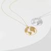 Hohle runde Weltkarte-Anhänger-Halskette für Damen, Schmuck, Geburtstagsgeschenk