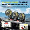 Car Fan 360° Adjustable 3 Head Air Fan Automotive Electric Fan USB/12V/24V Fan 2 Speeds Car Silent Fan For Home Desk Office&Car