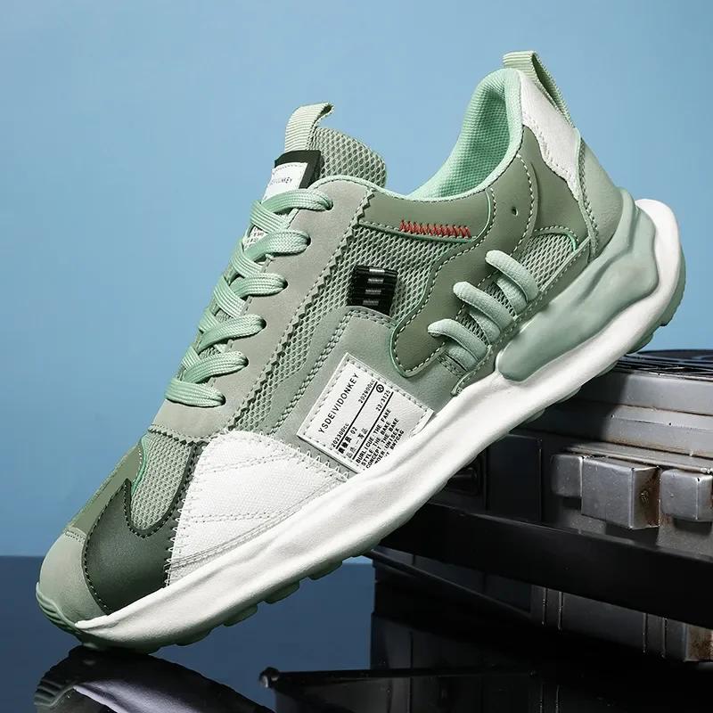 

Мужская мода повседневные кроссовки мужские осенние новые спортивные кроссовки классические толстые подошвы сетчатые дышащие повседневные туфли мужские кроссовки55 44 зелёный