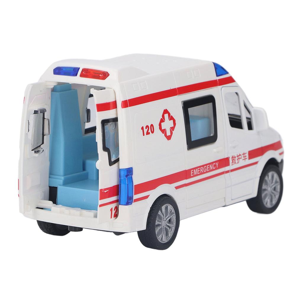 Pull Back Mini Car Five Doors Interesting Alloy 14x6x7.5cm Emergency Transport Car Toy with