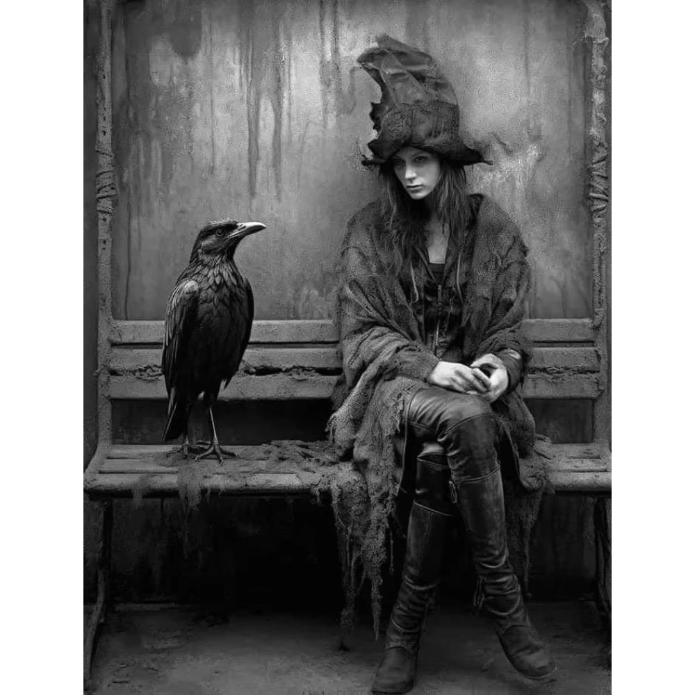 Dark Academia Art The Witch Demon Poster Prints For Living Room Home Decor Magic World Gothic Crow Canvas Painting Wall Art G