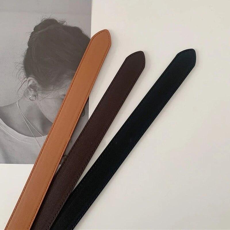 Unisex-Freie Größe PU-Ledergürtel für Damen ohne Lochschnalle Luxus-Designer-Jeans-Taillengürtel für Herren Mode Nicht porös Weicher Bund