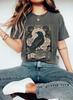 Summer Retro Crow Shirt Tarot Card Tshirt Soft Gothic Mysterious Tshirt Wizard Top Black Grunge Goblincore Womens Tshirt