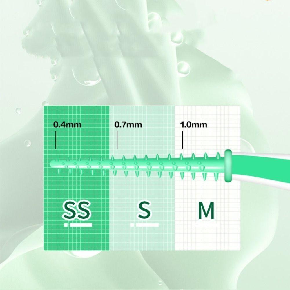 60 Stück Silikon Interdentalbürste 60 Stück Zahnstocher Neue Zahnreinigungsbürste Mundhöhle