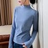 German Velvet Bottoming Shirt Women's Autumn and Winter New Temperament Semi-turtleneck Long-sleeved Shirt Warm Inner Waist Top