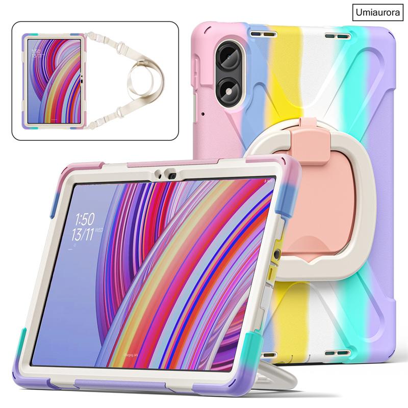 For Xiaomi Redmi Pad2 11" SE 8.7 Pro 12.1" POCO Pad 12.1 Inch Shockproof PC Rugged Tablet Case Pull Ring Stand Strap Cover Funda