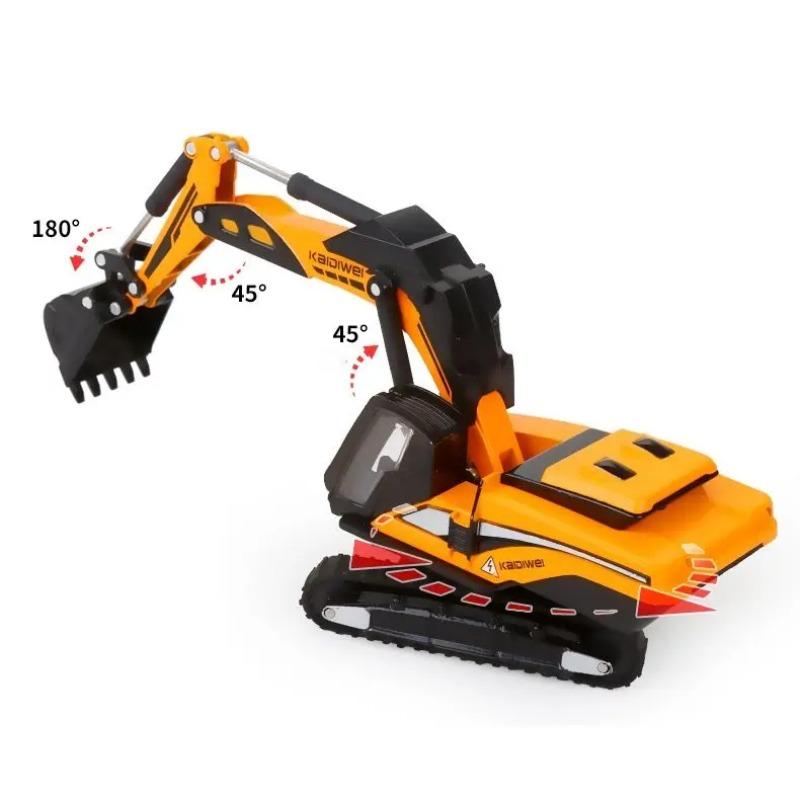 1/87 Excavator Diecast Alloy Tractor Static Engineering Model Simulation Engineering Vehicle Children Gifts Construction Toys