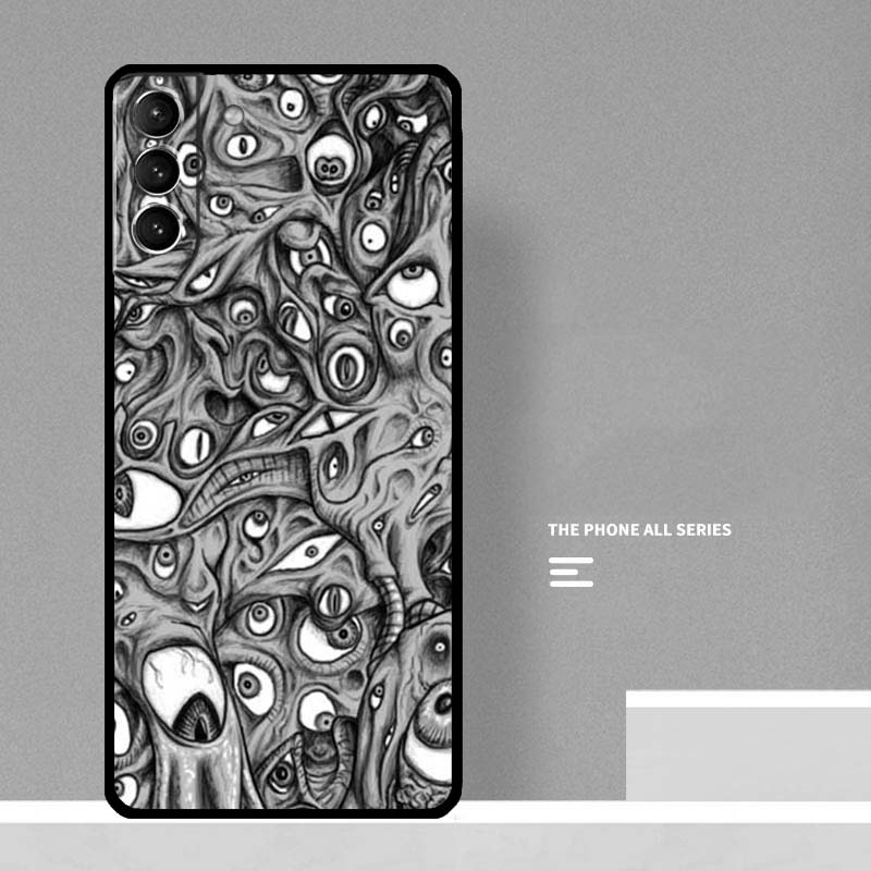 Scary Face Eyes Phone Case For Samsung Galaxy S25 S26 Ultra S20 S21 S22 S23 S24 Plus S10 S25 FE Cover Coque