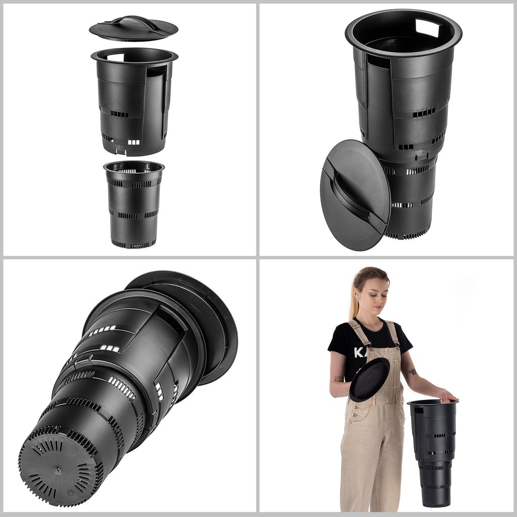 KADAX Podzemní kompostér 11L modulární sada zahradního kompostu se 3 hloubeními