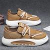 Autum New Leather Men Chunky Sneaker Designer Casual Running Shoes Fashion Street Wear Microfiber Leather Slip on Workout Shoes