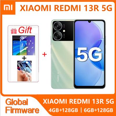 Smartphone Redmi 13R 5G Originale 4GB/6GB 128GB 5000mAh Dimensity 6100+ Display ultra-large da 6,74" Fotocamera AI da 50MP+5MP Batteria da 18W