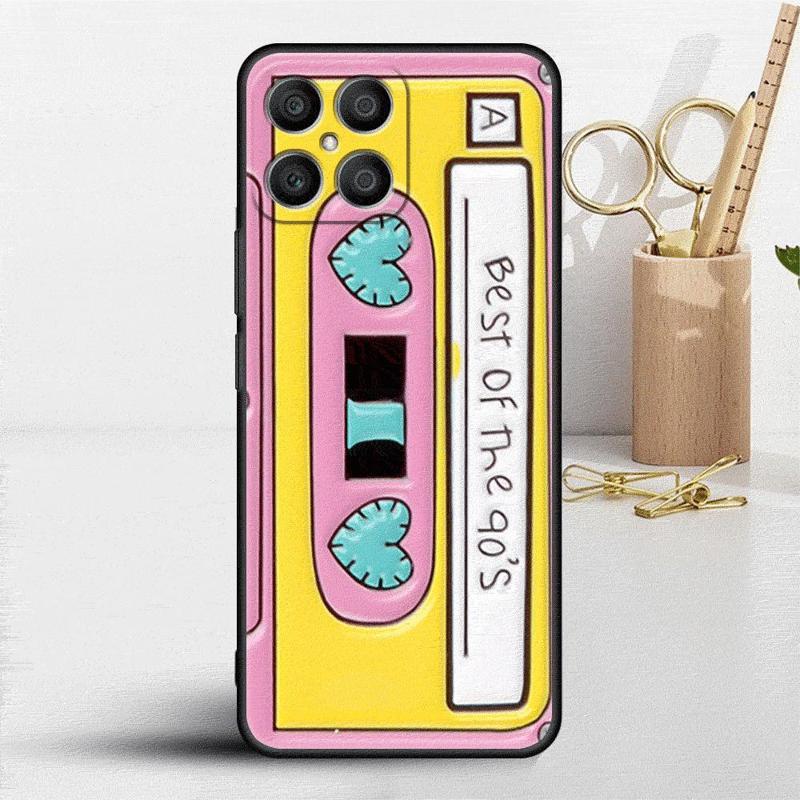 Mixtape Vintage Magnetic Tape Cassette Audio Case For Honor X8 X8a 90 X9a 8X 70 50 20 Magic5 Pro 9X P60 P50 Soft Phone Funda
