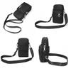 Cell Phone Purse Polyester Zipped Shoulder Phone Bag Lightweight Mini Women Messenger Bag Black S