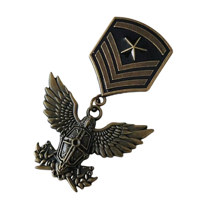 Antique Martial Enthusiast Badge Historical Value Collectible Emblem Badge Metal Pin for Clothes Decoration