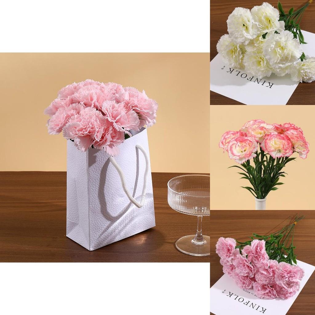 Artificial Carnation Silk Flower Arrangement For Home Office Party Decoration