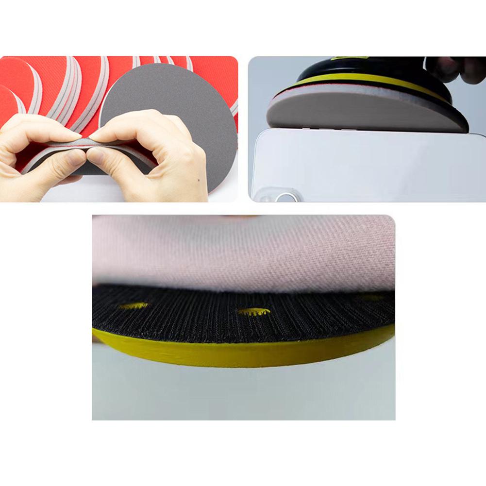 3-inch Round Flocked Automotive Putty Sanding Sponge Sandpaper 50pcs Suitable For Various Curved For Surface Operations