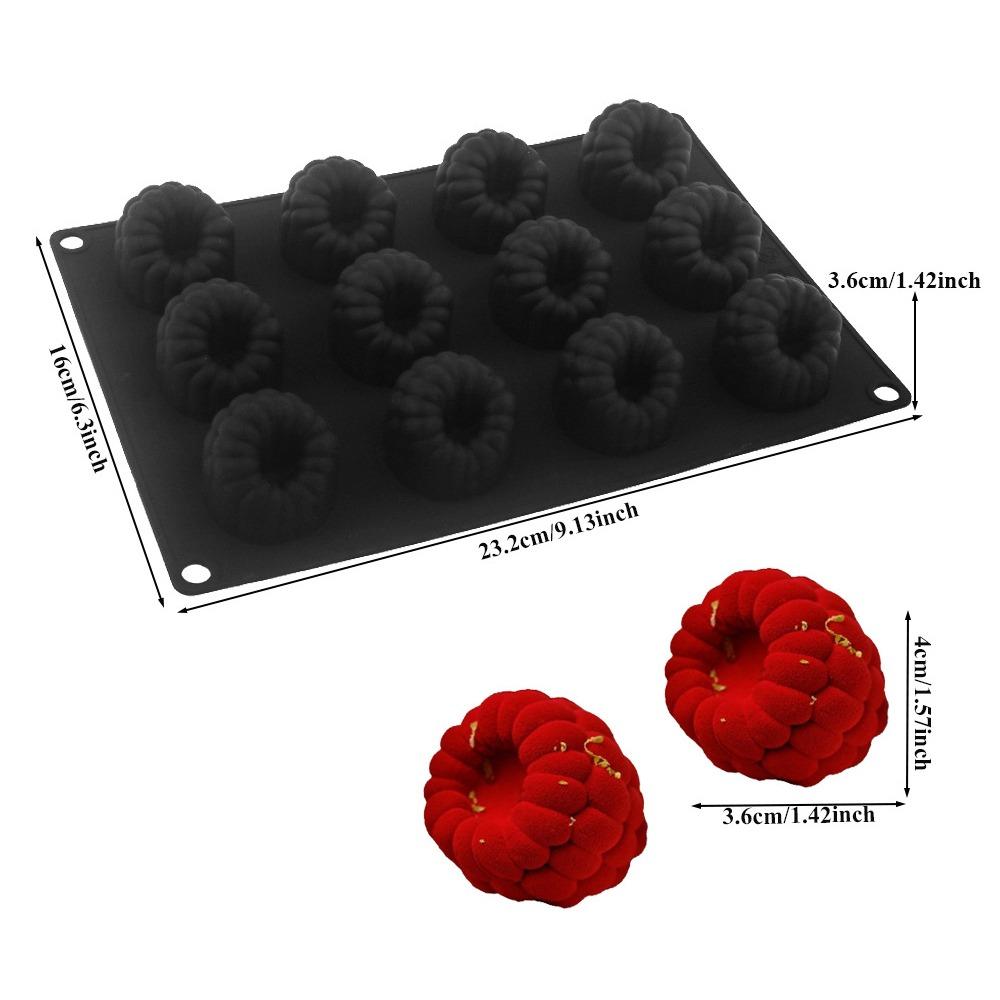 Food-Grade Silicone Raspberry Mousse Mold Heat-Resistant French Pastry Baking Mold  Kitchen Use